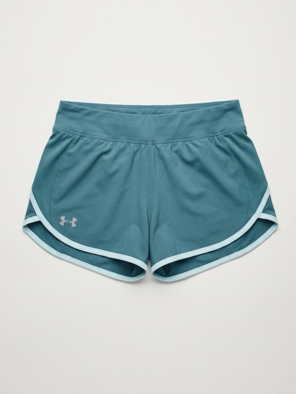 Under Armour Teal Athletic Shorts with Light Blue Trim